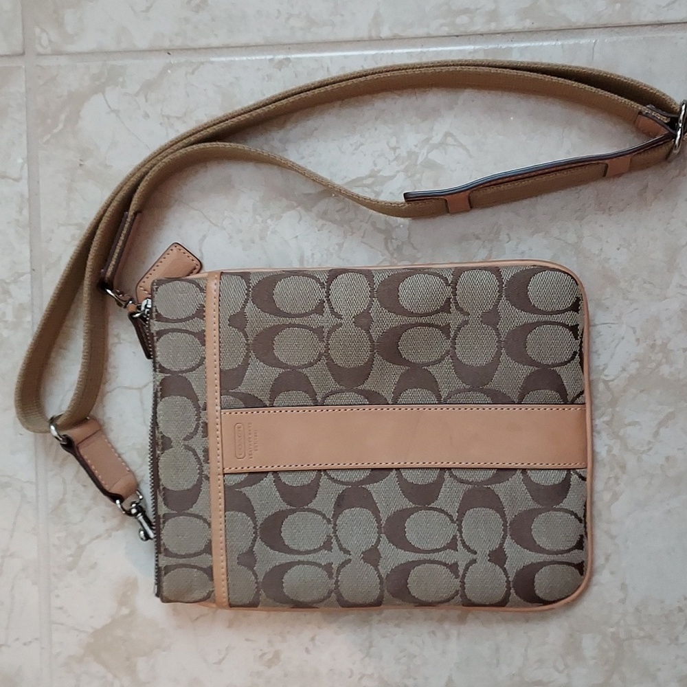 COACH 1941 Leather-Trimmed Canvas Crossbody Bag